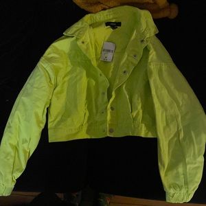 Bright lime green Jean jacket